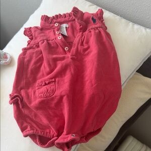 Polo by Ralph Lauren Red Kids Romper